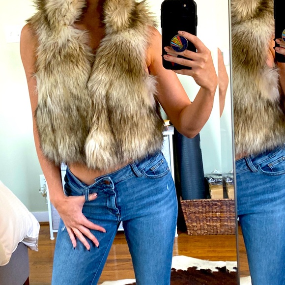 Faux fur coat Loft XS/S - Picture 1 of 2